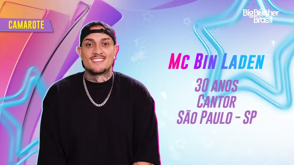 MC Bin Laden é participante do BBB 24 no grupo Camarote — Foto: Globo